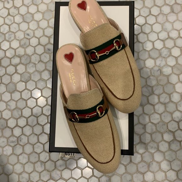 gucci canvas princetown